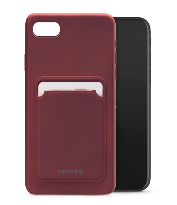 Mobilize Rubber Gelly Card Case Apple Iphone 6/6S/7/8/Se (2020/2022) Matt Bordeaux