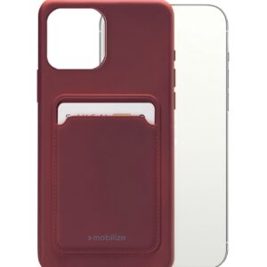 Mobilize Rubber Gelly Card Case Apple Iphone 13 Pro Max Matt Bordeaux