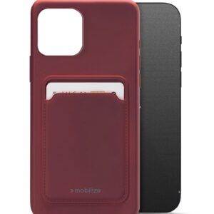 Mobilize Rubber Gelly Card Case Apple Iphone 12/12 Pro Matt Bordeaux