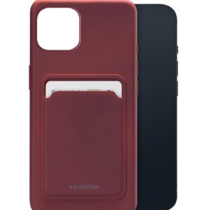 Mobilize Rubber Gelly Card Case Apple Iphone 13 Mini Matt Bordeaux