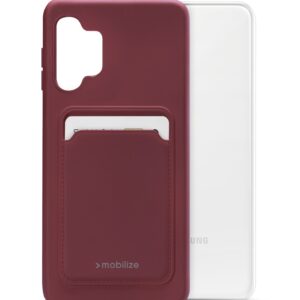 Mobilize Rubber Gelly Card Case Samsung Galaxy A13 4G Matt Bordeaux