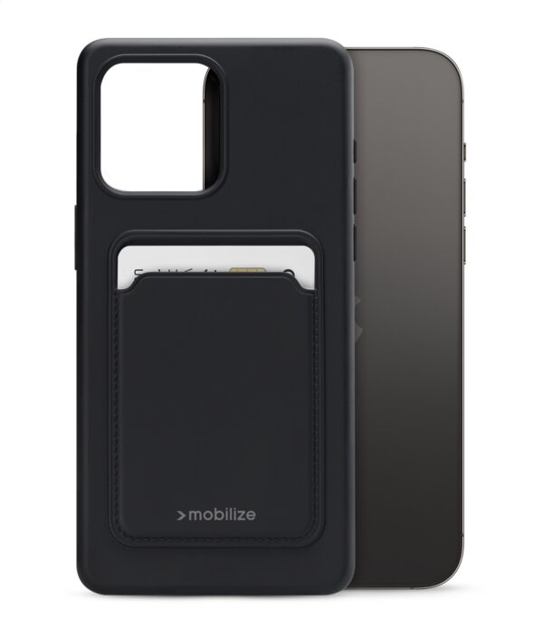 Mobilize Rubber Gelly Card Case Apple Iphone 14 Pro Max Matt Black