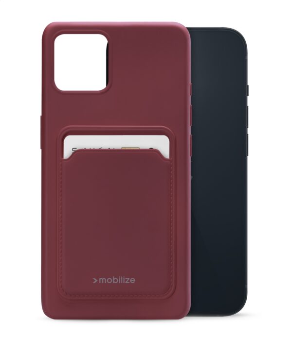 Mobilize Rubber Gelly Card Case Apple Iphone 14 Matt Bordeaux
