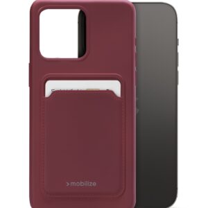 Mobilize Rubber Gelly Card Case Apple Iphone 14 Pro Max Matt Bordeaux