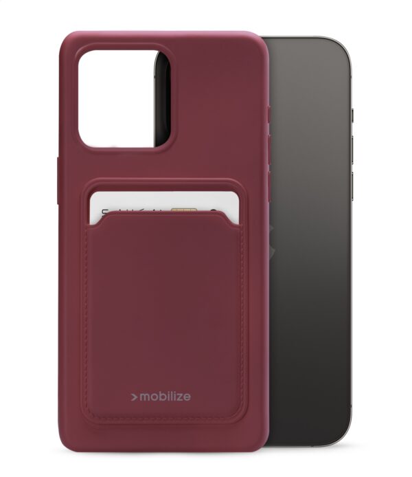 Mobilize Rubber Gelly Card Case Apple Iphone 14 Pro Max Matt Bordeaux