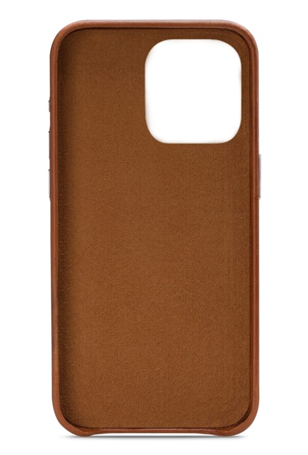 Senza Desire Leather Cover With Card Slot Apple Iphone 14 Pro Burned Cognac - Afbeelding 2