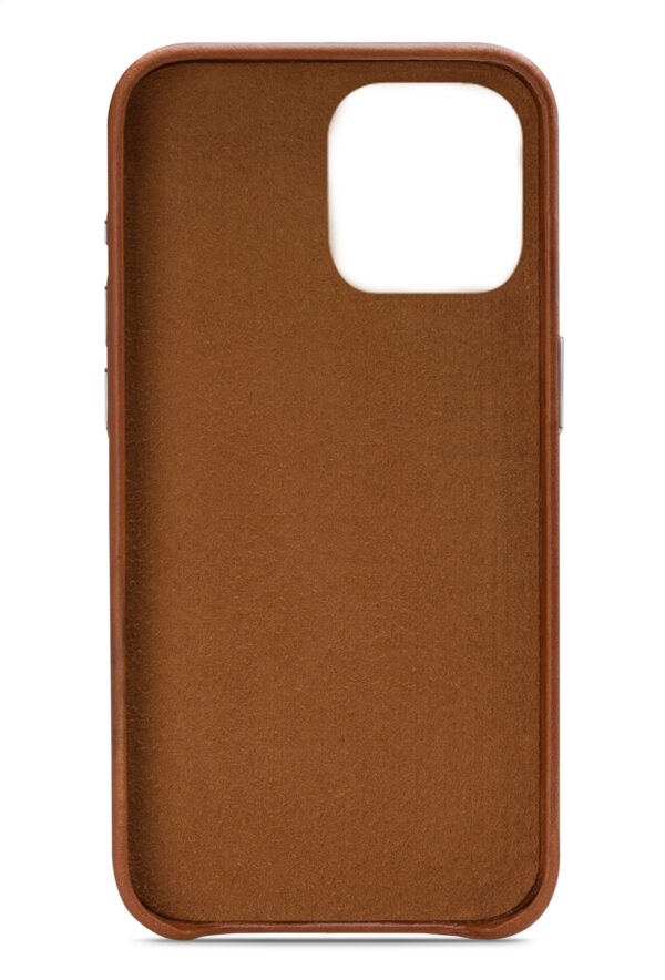 Senza Desire Leather Cover With Card Slot Apple Iphone 14 Pro Max Burned Cognac - Afbeelding 2