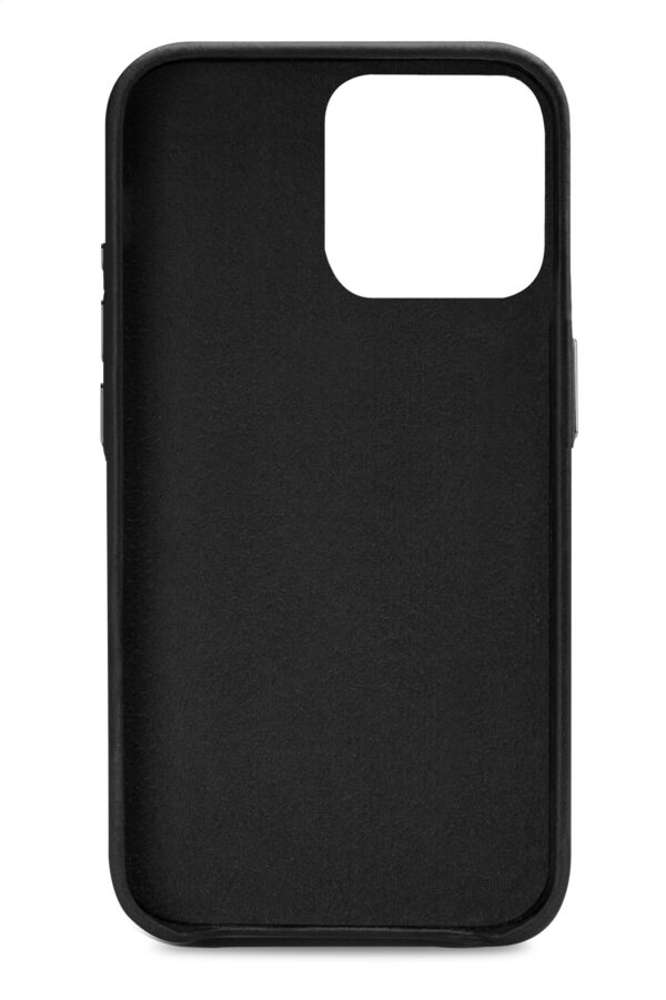 Senza Pure Leather Cover With Card Slot Apple Iphone 14 Pro Deep Black - Afbeelding 2