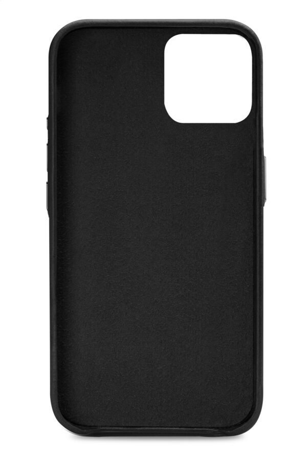 Senza Pure Leather Cover With Card Slot Apple Iphone 14 Pro Max Deep Black - Afbeelding 2