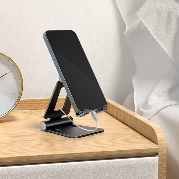 Mobilize Foldable Aluminium Phone Holder Black - Afbeelding 4