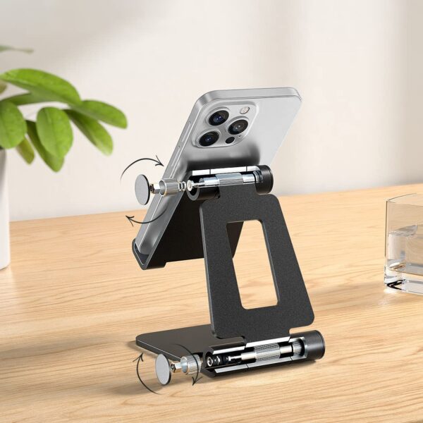 Mobilize Foldable Aluminium Phone Holder Black - Afbeelding 5