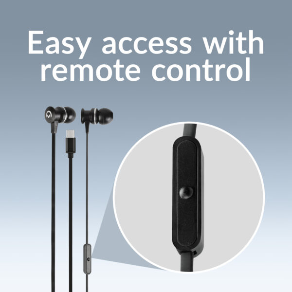 Mobilize In-Ear Stereo Headset With Remote Usb-C Black - Afbeelding 3