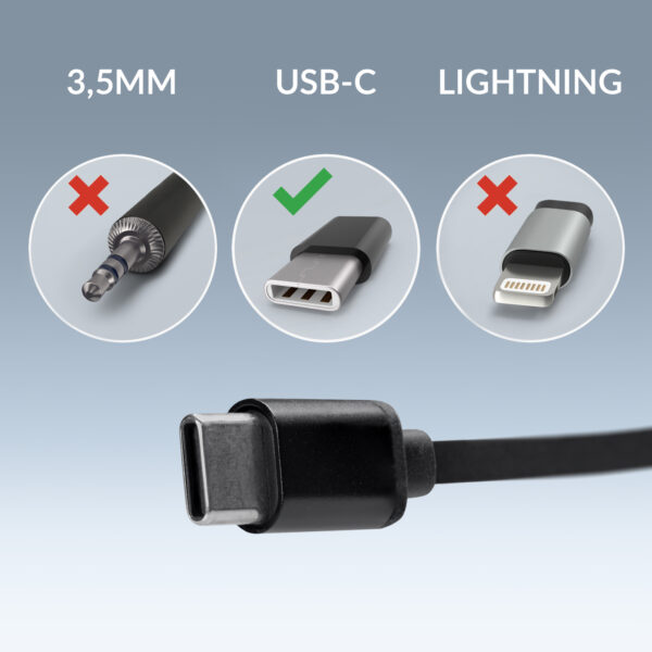 Mobilize In-Ear Stereo Headset With Remote Usb-C Black - Afbeelding 4