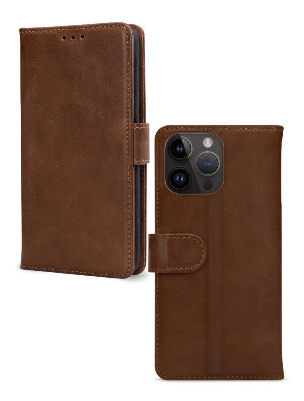 Mobilize Leather Wallet Apple Iphone 14 Pro Max Brown - Afbeelding 2