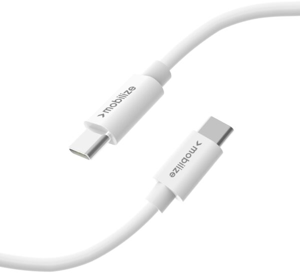 Mobilize Cable Usb-C To Usb-C 1M. 100W White - Afbeelding 2