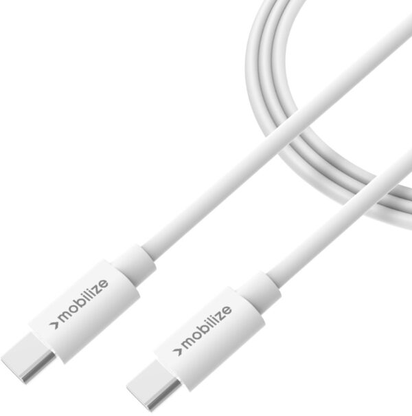 Mobilize Cable Usb-C To Usb-C 1M. 100W White - Afbeelding 3