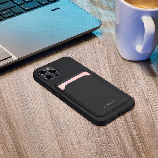 Mobilize Rubber Gelly Card Case Samsung Galaxy S23 5G Matt Black - Afbeelding 7