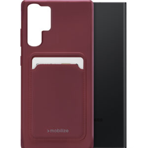 Mobilize Rubber Gelly Card Case Samsung Galaxy S23 Ultra 5G Matt Bordeaux