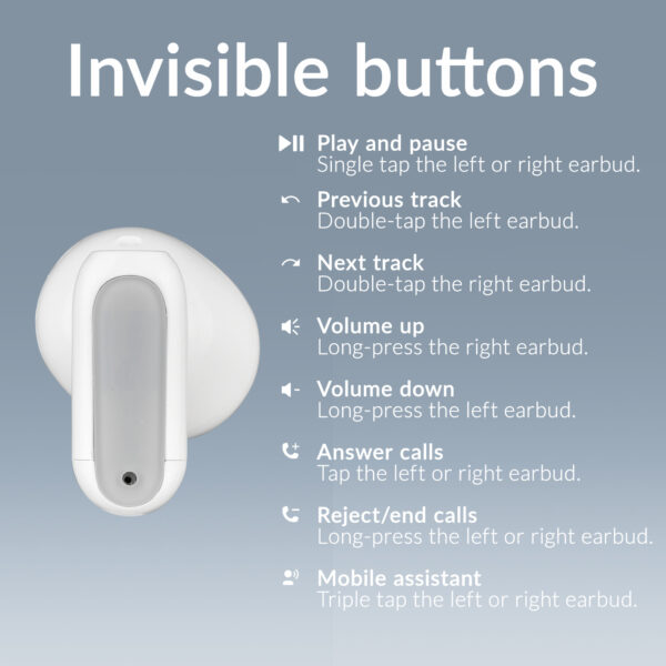 Mobilize Bluetooth Tws Earbuds Mini White - Afbeelding 5