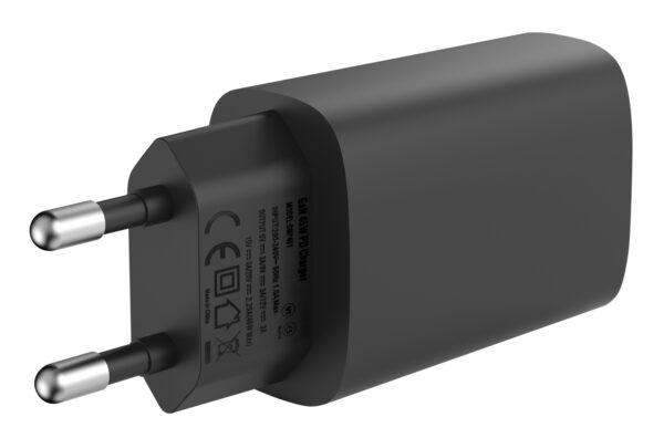 Mobilize Wall Charger 2X Usb-C Gan 45W With Pd/Pps Black - Afbeelding 3