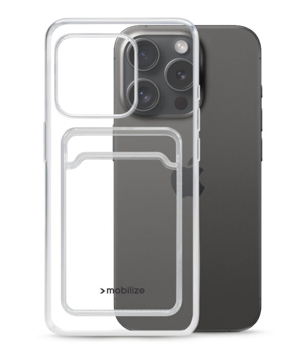 Mobilize Gelly Card Case Apple Iphone 15 Pro Clear