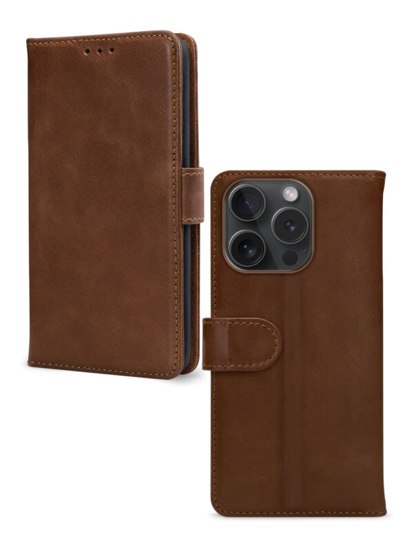 Mobilize Leather Wallet Apple Iphone 15 Pro Brown - Afbeelding 2