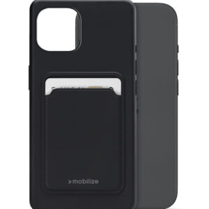 Mobilize Rubber Gelly Card Case Apple Iphone 15 Matt Black
