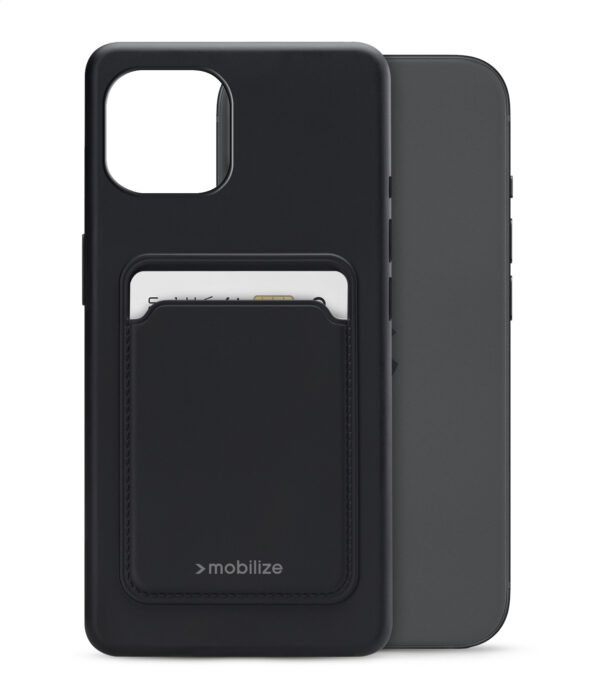 Mobilize Rubber Gelly Card Case Apple Iphone 15 Matt Black