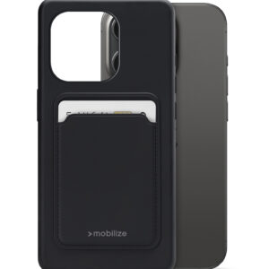 Mobilize Rubber Gelly Card Case Apple Iphone 15 Pro Matt Black