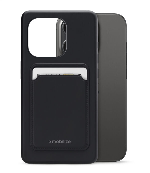 Mobilize Rubber Gelly Card Case Apple Iphone 15 Pro Matt Black