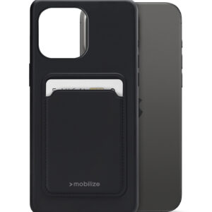 Mobilize Rubber Gelly Card Case Apple Iphone 15 Pro Max Matt Black