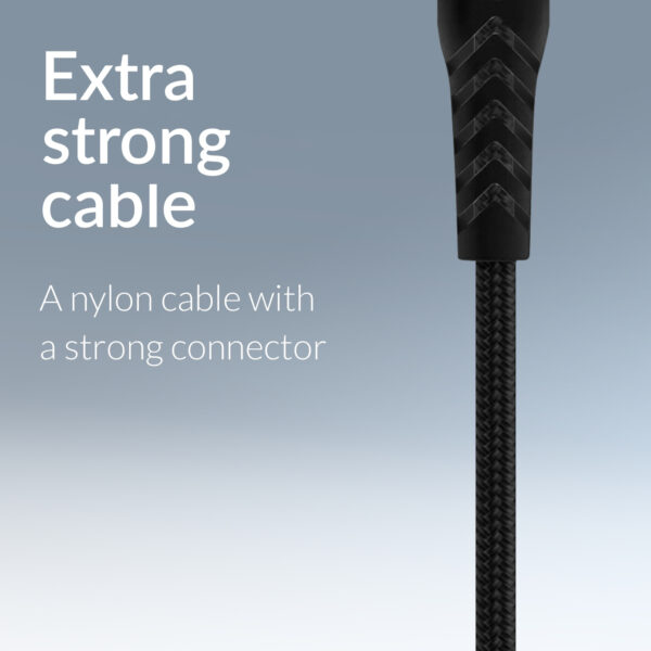 Mobilize Strong Nylon Cable Usb-C To Usb-C 20Cm. 100W Black - Afbeelding 4