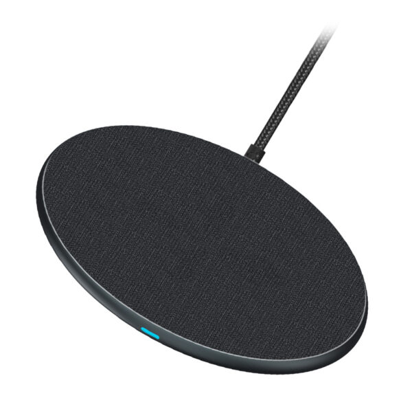 Mobilize Wireless Fast Charger Flat 5W/7.5W/10W/15W Pu Leather Grey - Afbeelding 2