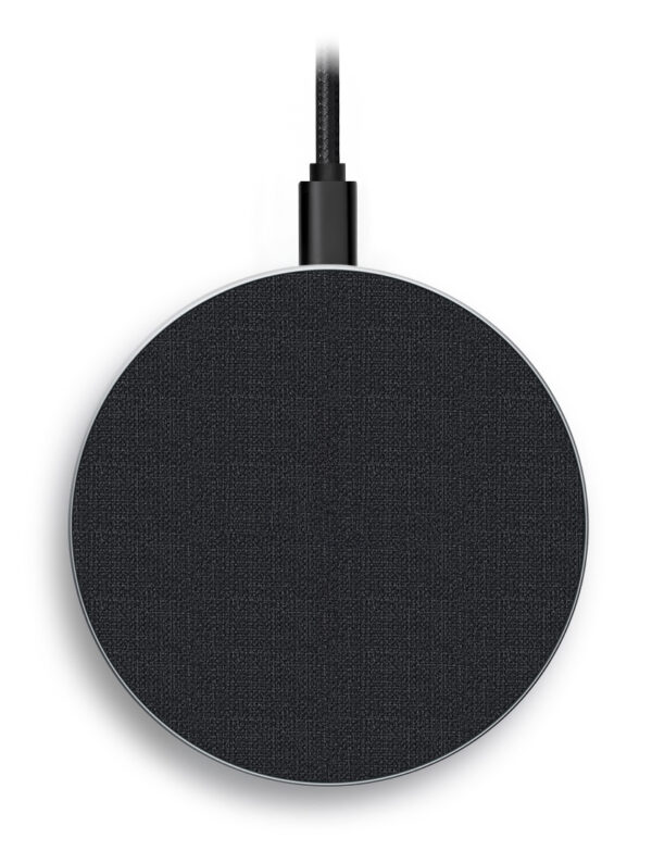 Mobilize Wireless Fast Charger Flat 5W/7.5W/10W/15W Pu Leather Grey - Afbeelding 3
