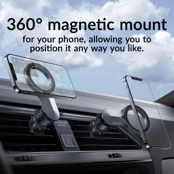 Mobilize Magsafe Airvent Holder Black - Afbeelding 6