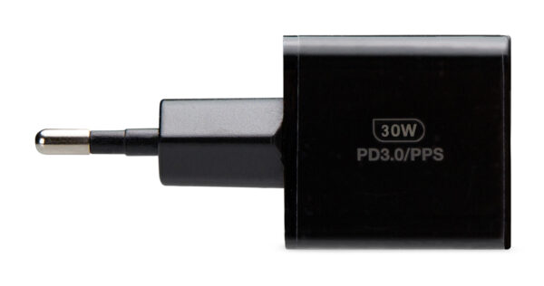 Mobilize Wall Charger Usb-C Gan 30W With Pd/Pps + Usb-C Nylon Cable 1.2M Black - Afbeelding 3