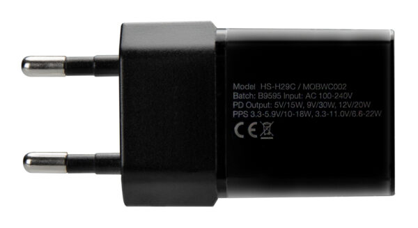 Mobilize Wall Charger Usb-C Gan 30W With Pd/Pps Black - Afbeelding 5