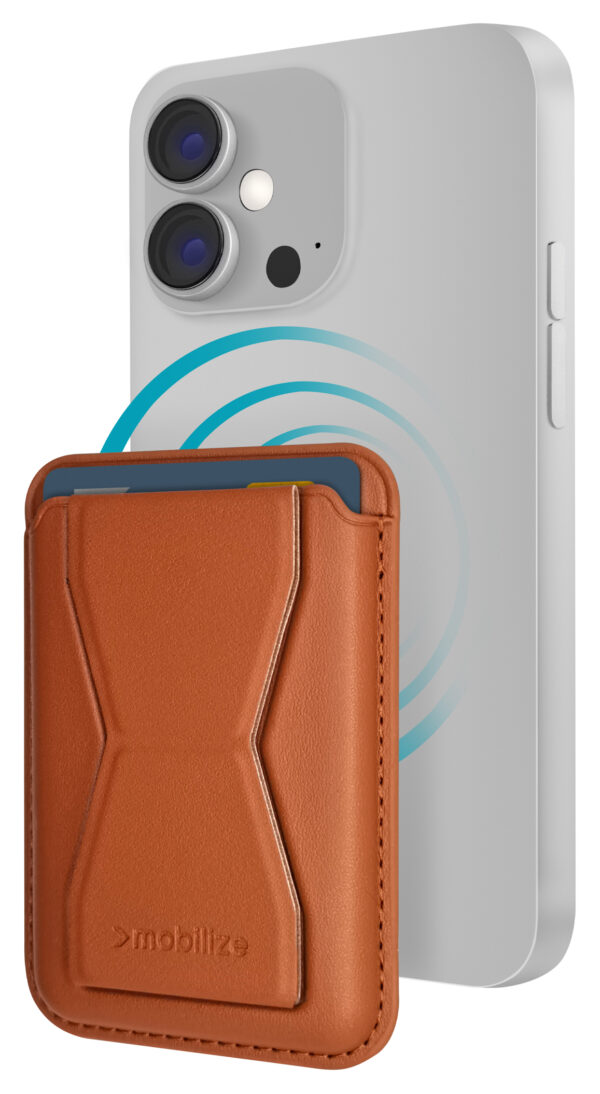 Mobilize Magsafe Compatible Magnet Card Holder Brown