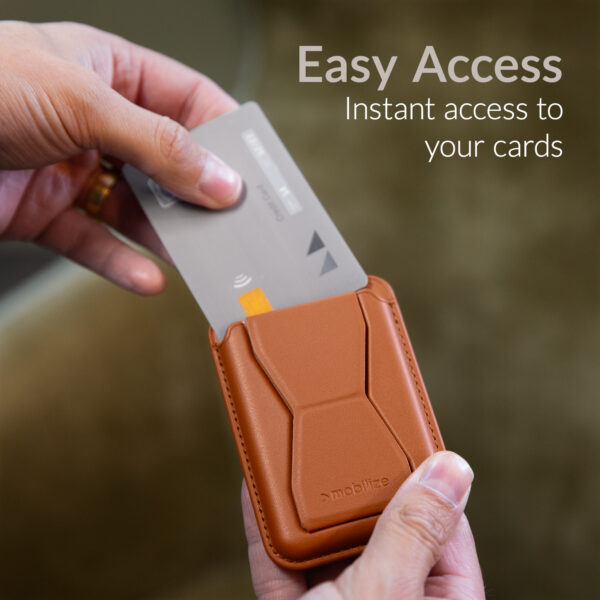 Mobilize Magsafe Compatible Magnet Card Holder Brown - Afbeelding 5