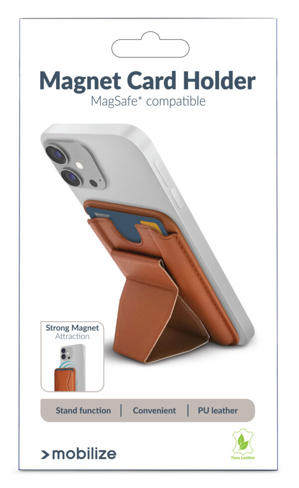 Mobilize Magsafe Compatible Magnet Card Holder Brown - Afbeelding 6