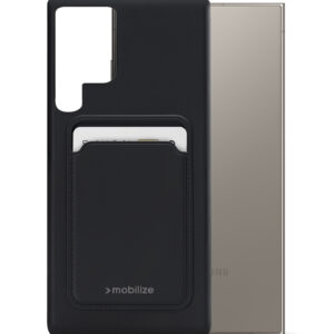 Mobilize Rubber Gelly Card Case Samsung Galaxy S24 Ultra 5G Matt Black
