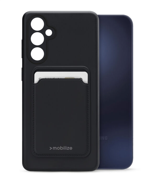 Mobilize Rubber Gelly Card Case Samsung Galaxy A15 4G/5G Matt Black