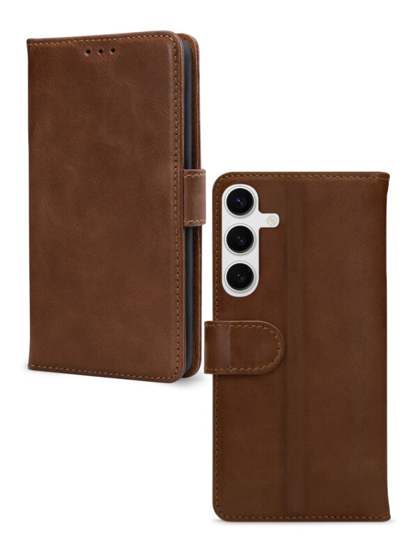 Mobilize Leather Wallet Samsung Galaxy S24 5G/S25 5G Brown - Afbeelding 2