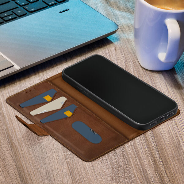Mobilize Leather Wallet Samsung Galaxy A25 5G Brown - Afbeelding 4