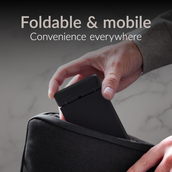 Mobilize Wireless Fast Charger Foldable 5W/7.5W/10W/15W Pu Leather Black - Afbeelding 3