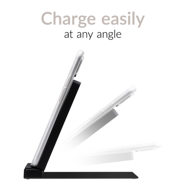 Mobilize Wireless Fast Charger Foldable 5W/7.5W/10W/15W Pu Leather Black - Afbeelding 4