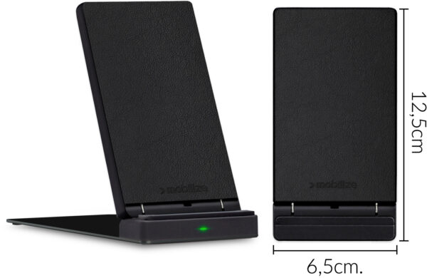 Mobilize Wireless Fast Charger Foldable 5W/7.5W/10W/15W Pu Leather Black - Afbeelding 6