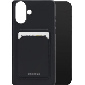 Mobilize Rubber Gelly Card Case Apple Iphone 16 Matt Black