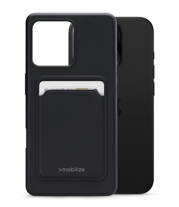 Mobilize Rubber Gelly Card Case Apple Iphone 16 Pro Matt Black