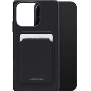 Mobilize Rubber Gelly Card Case Apple Iphone 16 Pro Max Matt Black